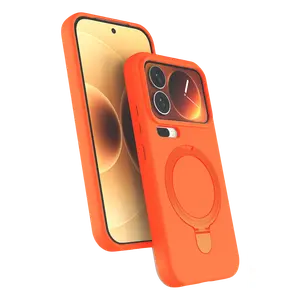 Xiaomi Mi 17 Pro Max Regal Magsafe Standlı Kapak - Turuncu