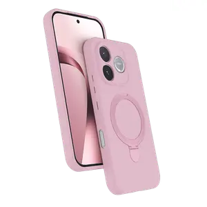 Huawei Honor 600 Lite Regal Magsafe Standlı Kapak - Açık Pembe