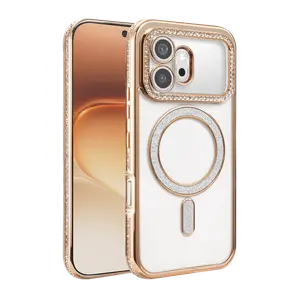 Huawei Honor 600 Joke Simli Magneticsafe Kılıf - Gold