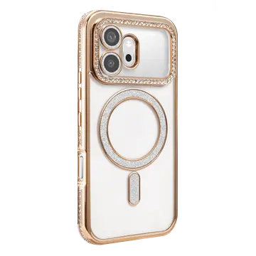 Huawei Honor 600 Joke Simli Magneticsafe Kılıf - Gold