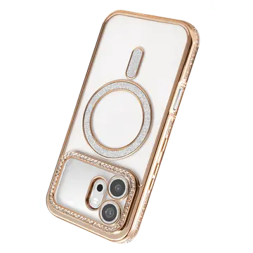 Huawei Honor 600 Joke Simli Magneticsafe Kılıf - Gold