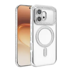 Huawei Honor 600 Joke Simli Magneticsafe Kılıf - Gümüş