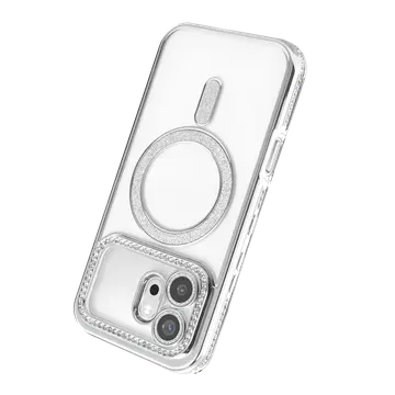 Huawei Honor 600 Joke Simli Magneticsafe Kılıf - Gümüş