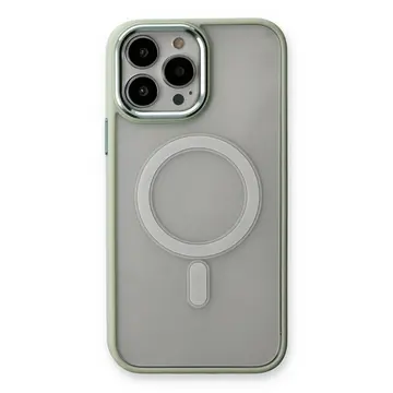 İphone 14 Pro Max Kılıf Room Magneticsafe Silikon - Su Yeşili