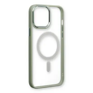 İphone 14 Pro Max Kılıf Room Magneticsafe Silikon - Su Yeşili