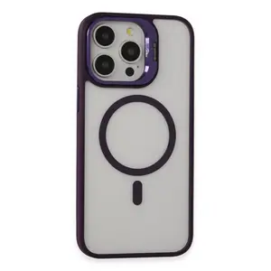 Joko  İphone 14 Pro Kılıf Roblox Lens Magsafe Standlı Kapak - Derin Mor
