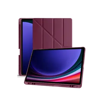 Samsung Galaxy X510 Tab S9 Fe 11 Kılıf Kalemlikli Mars Tablet Kılıfı - Mürdüm