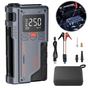 EZERE ST-9631 Pro Taşınabilir Göstergeli Araç Lastik Şişirme Ve Starter Akü Takviye Seti