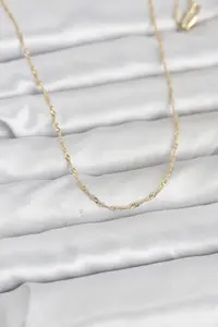 CM 14K Gold Renk Burgu Model 60 cm Kadın Kolye 5886