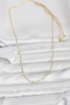 CM 14K Gold Renk Burgu Model 60 cm Kadın Kolye 5886