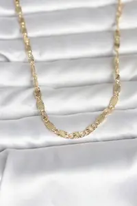 CM 14K Gold Renk Lazer Model 45 cm Kadın Kolye 5886