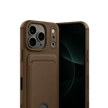 İphone 17 Pro Kelvin Kartvizitli Silikon - Kahverengi