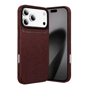 İphone 18 Pro Max Auto Focus Karbon Kapak - Bordo