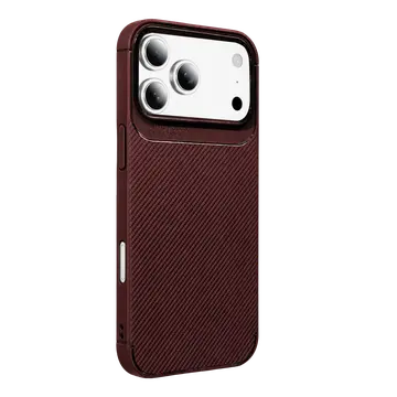İphone 18 Pro Max Auto Focus Karbon Kapak - Bordo