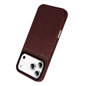 İphone 18 Pro Max Auto Focus Karbon Kapak - Bordo
