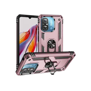 Xiaomi Redmi 12c Kılıf Sofya Yüzüklü Silikon Kapak - Rose