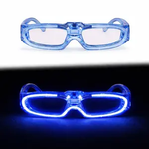 Mavi Led Işıklı Parti Gözlüğü 3 Modlu – Glow & Gece Eğlence Gözlüğü