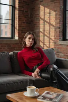 Kadın Bordo Parmak Detaylı Esnek Uzun Kollu Body