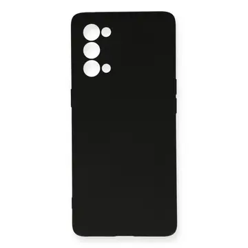 Oppo Reno 5 Pro Kılıf Nano İçi Kadife Silikon - Siyah