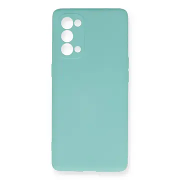 Oppo Reno 5 Pro Kılıf Nano İçi Kadife Silikon - Turkuaz