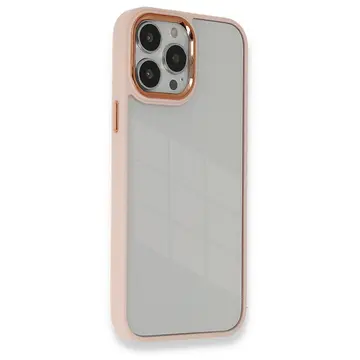 İphone 14 Pro Kılıf Dora Kapak - Pudra