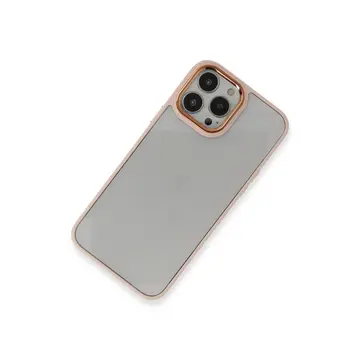 İphone 14 Pro Kılıf Dora Kapak - Pudra