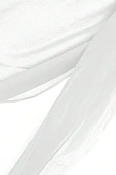 Kadın Siyah Beyaz Transparan Belden Bağlamalı Pareo 2'li