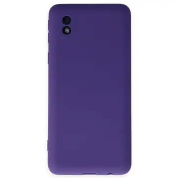 Samsung Galaxy A01 Core Kılıf Nano İçi Kadife Silikon - Mor