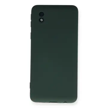 Samsung Galaxy A01 Core Kılıf Nano İçi Kadife Silikon - Koyu Yeşil