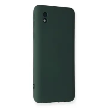 Samsung Galaxy A01 Core Kılıf Nano İçi Kadife Silikon - Koyu Yeşil