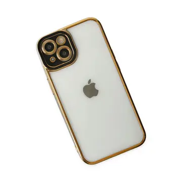 İphone 14 Plus Kılıf Liva Lens Silikon - Siyah