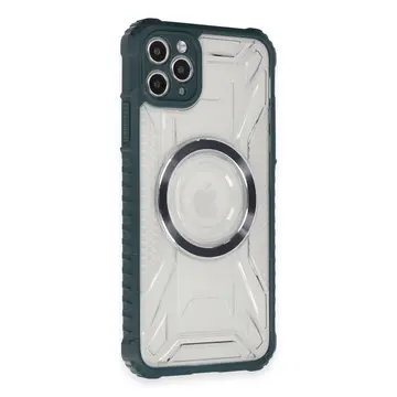 İphone 11 Pro Max Kılıf Prag Magneticsafe Kapak - Koyu Yeşil