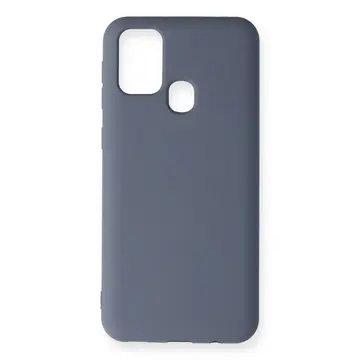 Samsung Galaxy M31 Kılıf Nano İçi Kadife Silikon - Gri