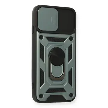 İphone 6 Kılıf Pars Lens Yüzüklü Silikon - Yeşil