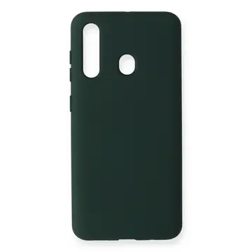 Samsung Galaxy M40 Kılıf Nano İçi Kadife Silikon - Koyu Yeşil