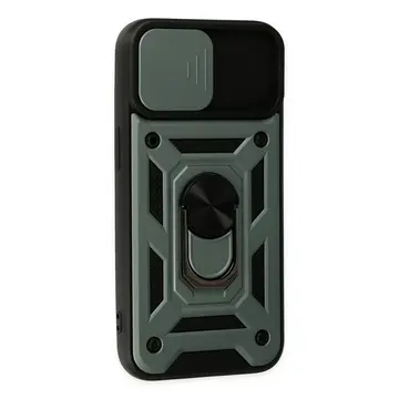 İphone 14 Kılıf Pars Lens Yüzüklü Silikon - Yeşil