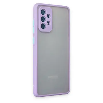 Samsung Galaxy A72 Kılıf Montreal Silikon Kapak - Mor