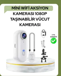 1080P WiFi Spor Kamerası Su Geçirmez Mini Aksiyon Kamera