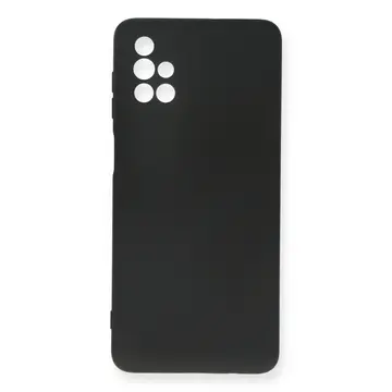 Samsung Galaxy M51 Kılıf Nano İçi Kadife Silikon - Siyah