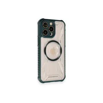 İphone 12 Pro Kılıf Prag Magneticsafe Kapak - Koyu Yeşil