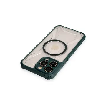 İphone 12 Pro Kılıf Prag Magneticsafe Kapak - Koyu Yeşil
