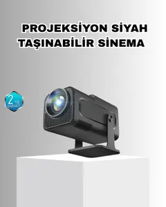 Taşınabilir Akıllı Projeksiyon HDMI USB Uyumlu Oyun Destekli Kompakt