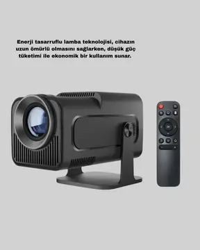 Taşınabilir Akıllı Projeksiyon HDMI USB Uyumlu Oyun Destekli Kompakt