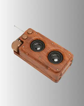 Klasik Görünümlü Bluetooth Hoparlör 360 Derece Stereo ve FM Radyo