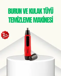 Kulak Burun Tüy Temizleme Makinası Pilli Kırmızı Ergonomik