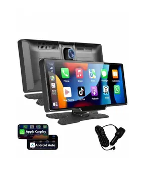 4K 10.2 İnç Çift Kameralı Araç Multimedya Ekranı CarPlay Kablosuz Tüm Cihazlara Uyumlu