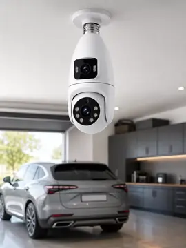 Wi-Fi Ampul Kamera Sistemi Gece Görüşlü Çift Lens