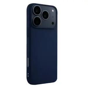 İphone 17 Pro Max Nano İçi Kadife Silikon - Lacivert