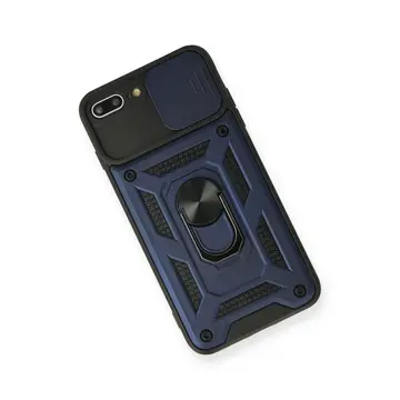 İphone 7 Plus Kılıf Pars Lens Yüzüklü Silikon - Lacivert