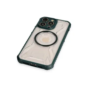 İphone 12 Pro Max Kılıf Prag Magneticsafe Kapak - Koyu Yeşil